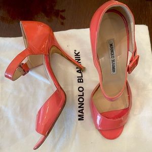 Manolo Blahnik Heels Coral